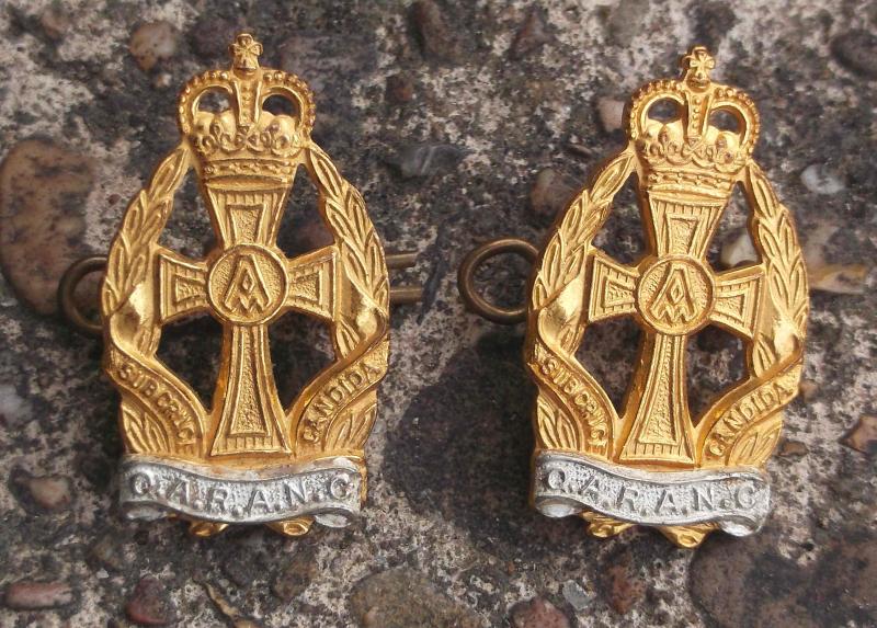 British Army Queen Alexandra's Royal Army Nursing Corps Collar Badges