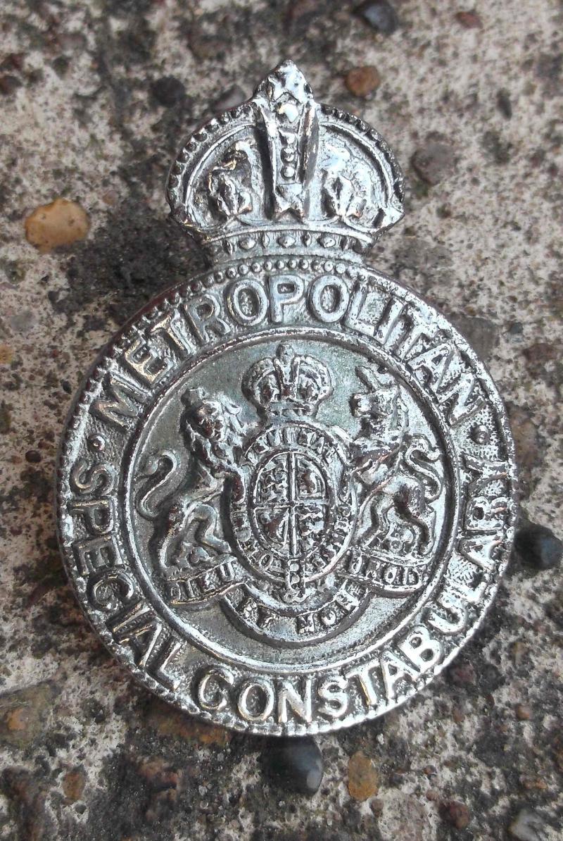 British Metropolitan Special Constabulary Police Cap Badge