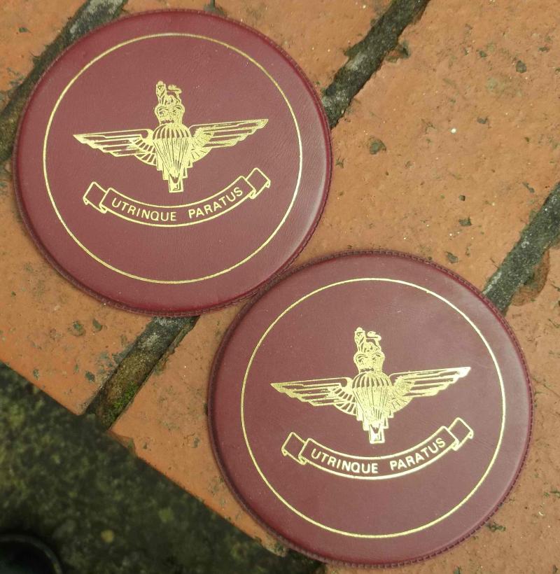 Vintage British Army Parachute Regiment Coasters or Beer Mats