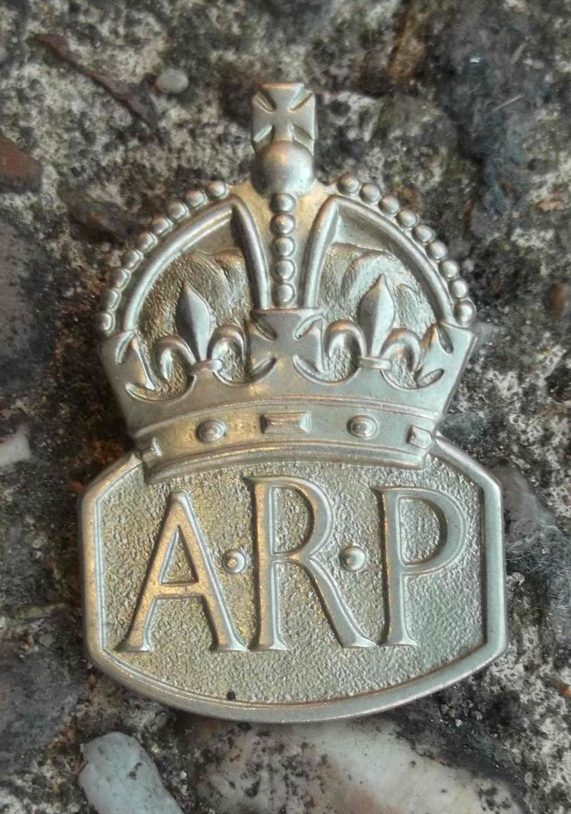 British WW2 ARP Lapel Badge Air Raid Precautions Metal