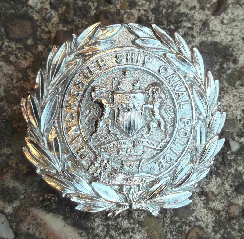 British Police Manchester Ship Canal Helmet Plate
