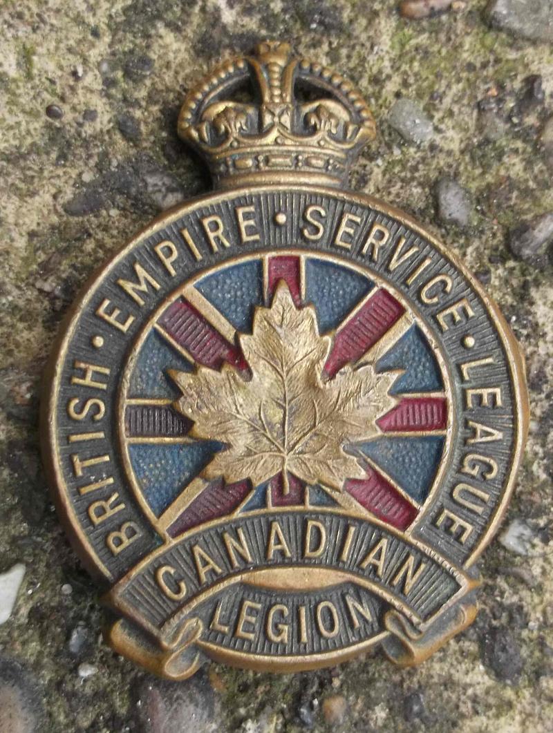 Canada Royal Canadian Legion Veterans Organisation Cap Badge