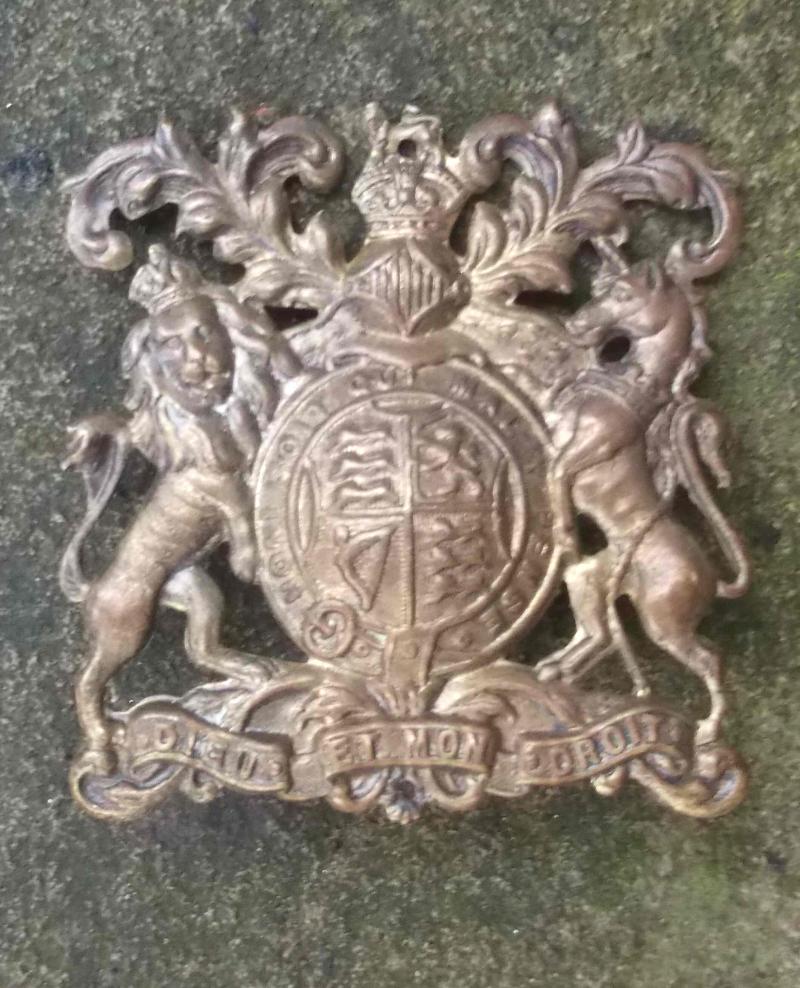 British Local Authority Uniform Emblem Badge Vintage Kings Crown