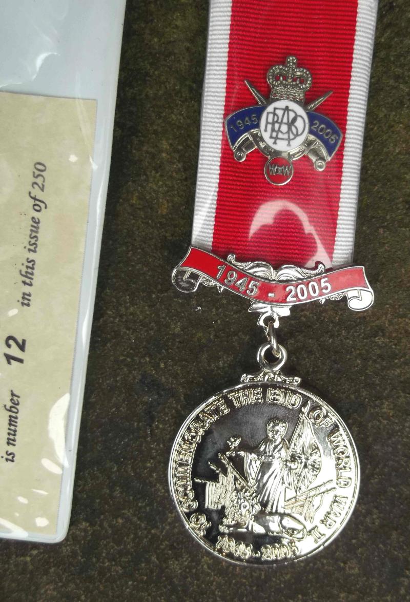 WW2 Piece Commemorative Medal RAOB 60th Anniversary