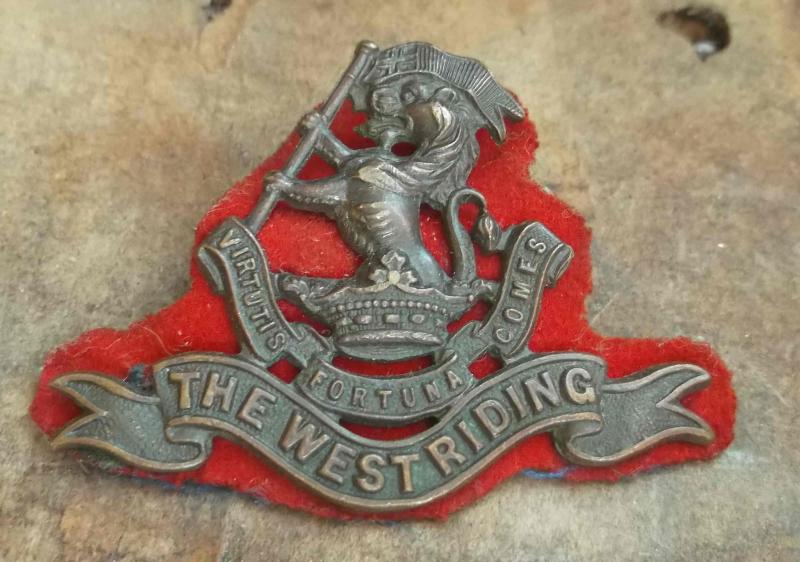 British Army Duke of Wellington's West Riding Regiment Officer's Cap Badge