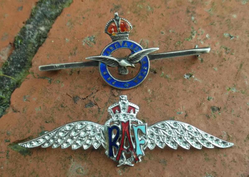 British Royal Air Force Veterans Lapel Badges Kings Crown