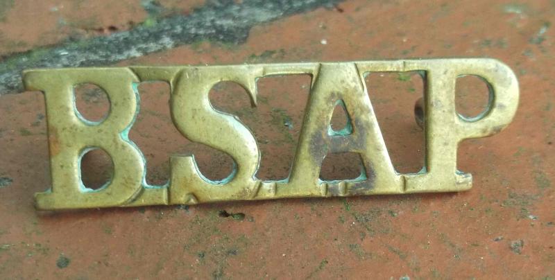 British South African Police BSAP  Shoulder Title