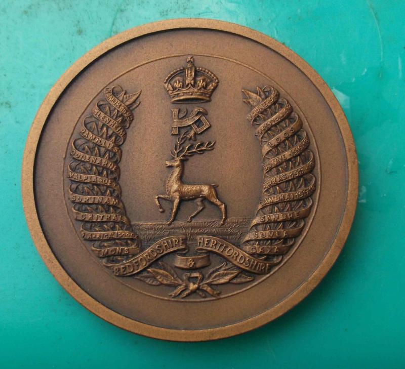 British Army Bedfordshire and Hertshire Regiment Football Medallion