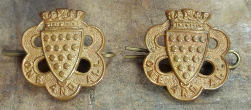 British Army Duke of Cornwalls Light Infantry Collar Badges Pair DCLI