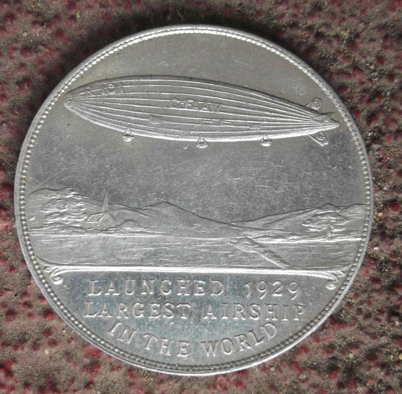 British 1929 R101 Commemorative Airship Medallion