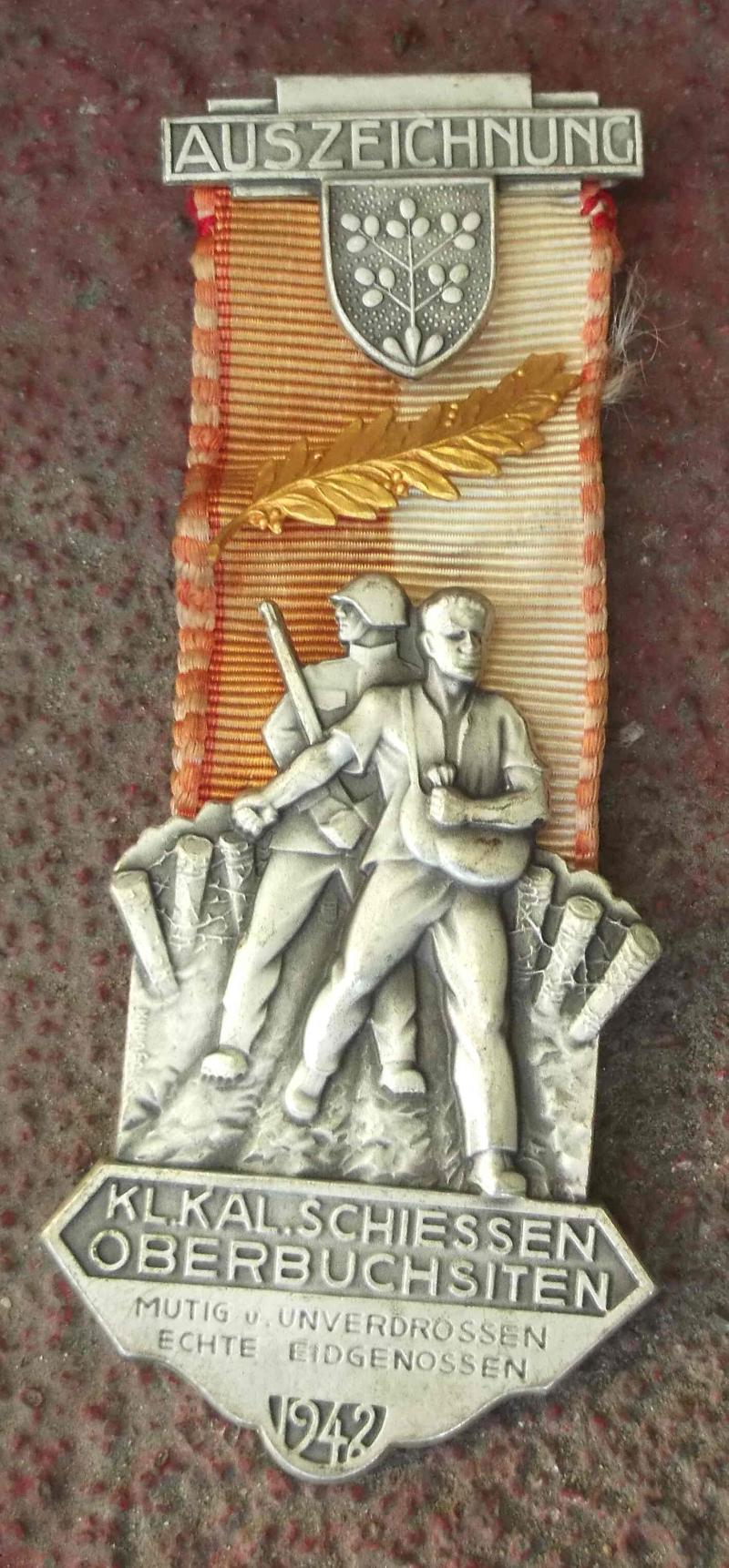 WW2 Swiss Army Award Medallion 1942 Switzerland