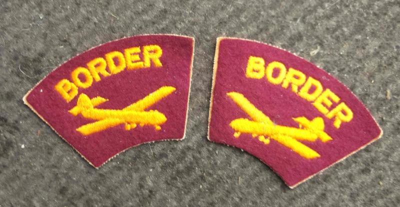 British Army Border Regiment Glider Sleeve Patch Badge Pair