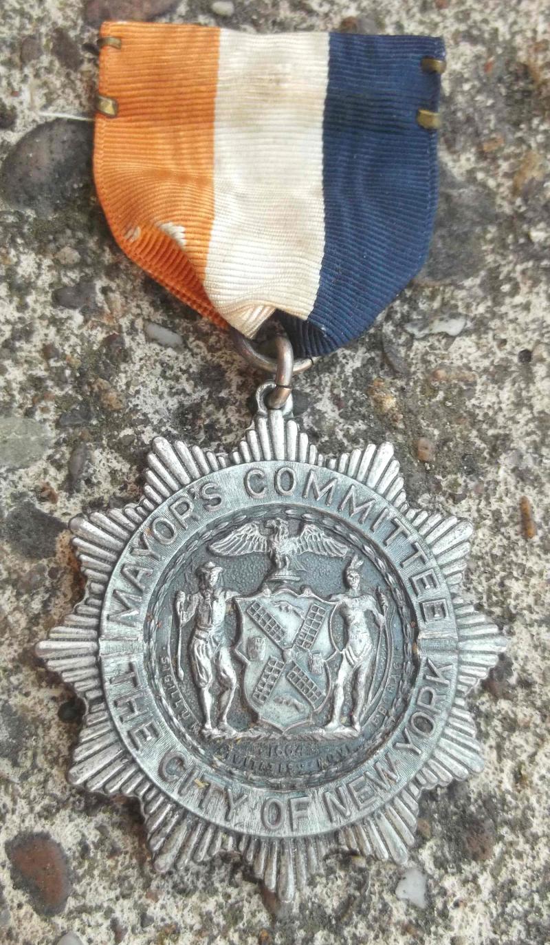 United States Mayor of New York 1930 Meeting Medal USA