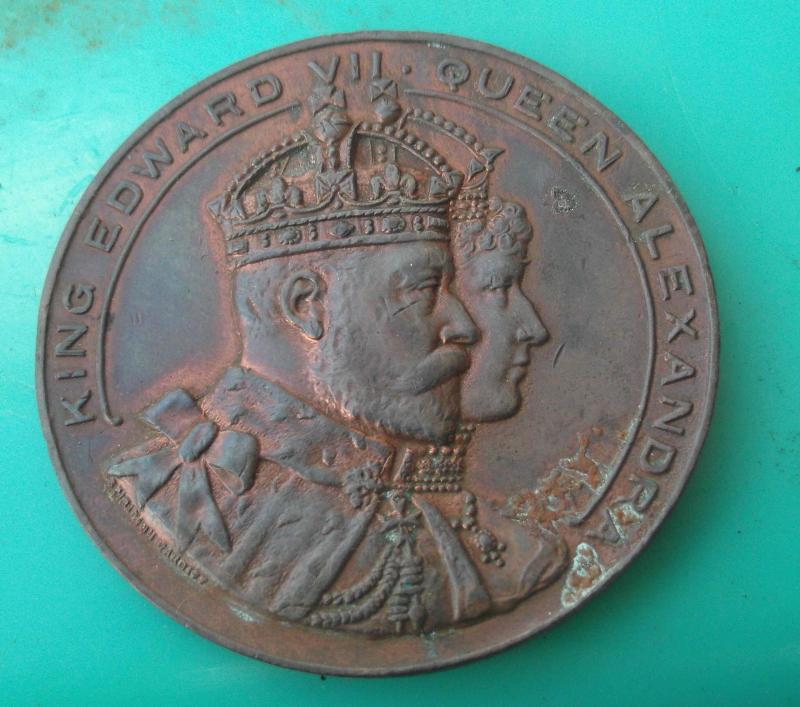 British Royal Family Visit to Cardiff 1907 Large King Edward VII Medallion