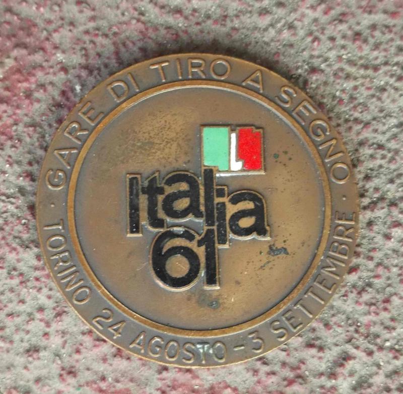 Italian Coin Medallion 1961 Shooting Medal Italy