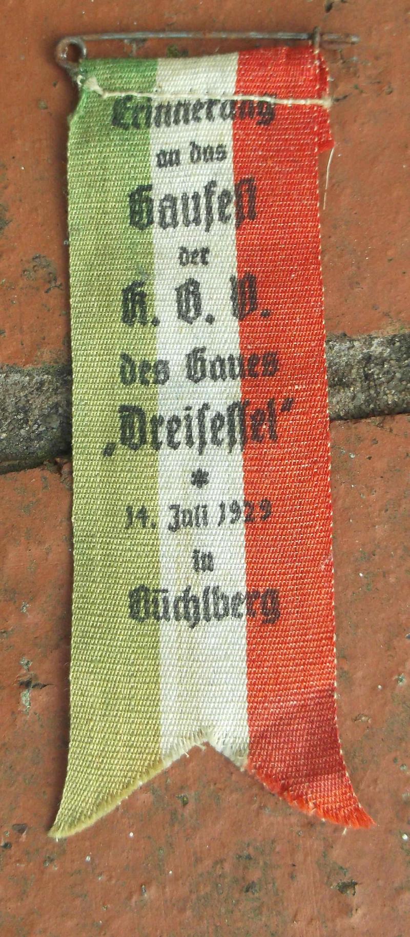 German Weimar Republic Era Festival Emblem Büchelberg Bavaria