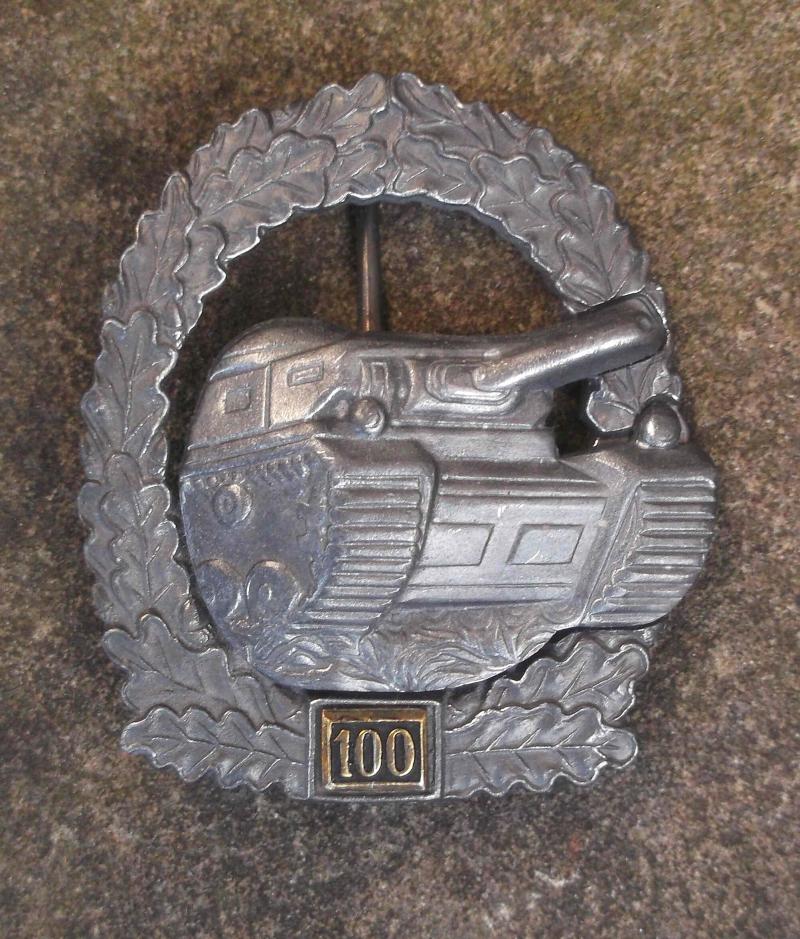 West German 1957 Pattern WW2 Panzer Assault 100 Engagements Award