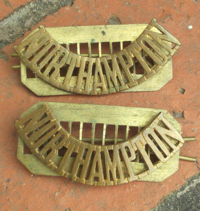 British Army Northamptonshire Regiment Shoulder Titles