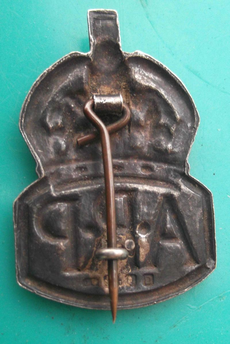 British ARP WW2 Air Raid Precautions Silver Lapel Badge