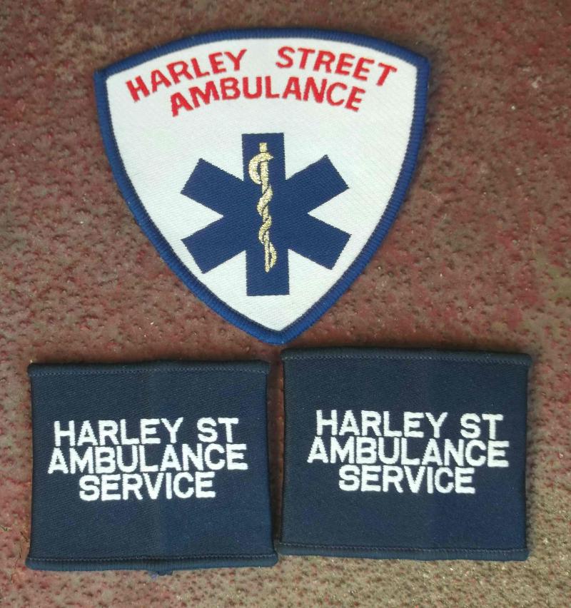 British Harley Street Ambulance Service Badges Lot