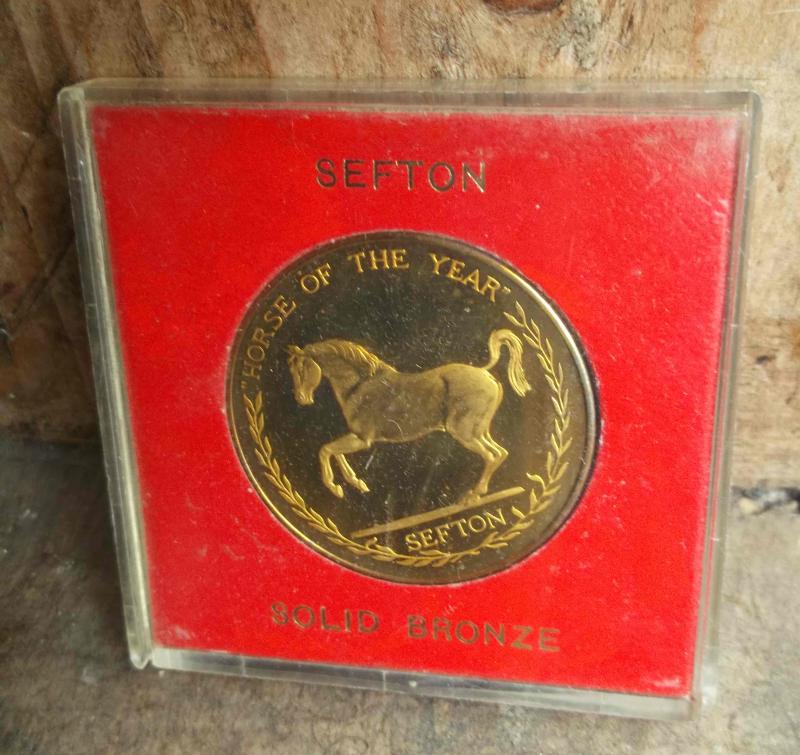 British Army Horse  Commemorative Medallion Sefton 1982