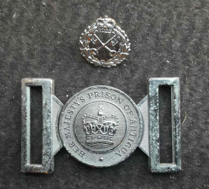 Former British Colony Antigua Prison Service Belt Buckle and BadgeEIIR