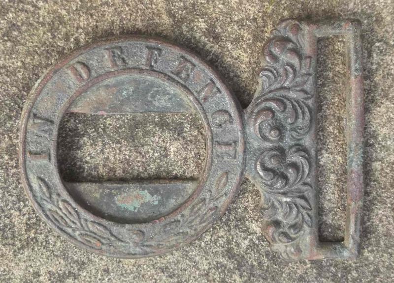 Victorian British Army Dugup Belt Buckle Half Scottish Regiment