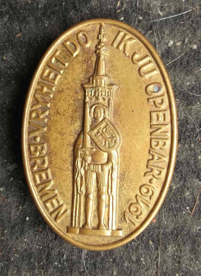 German WW1 Iron Roland Freikorps Bremen Badge Private Purchase