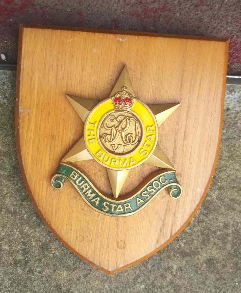 British and Commonwealth WW2 Armed Forces Plaque Burma Veterans Association